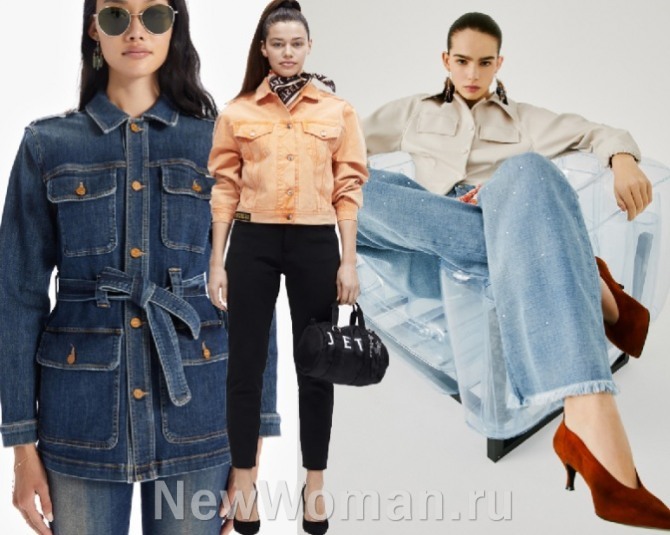 новинки джинсовых весенних женских курток 2022 года