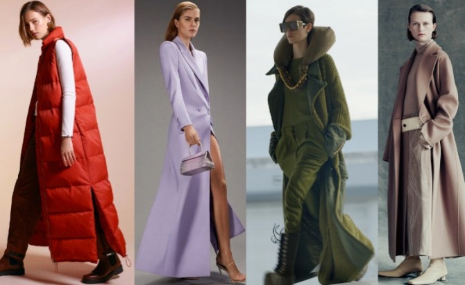 фото новинок длинных женских пальто 2022 года с Недель моды в европейских столицах