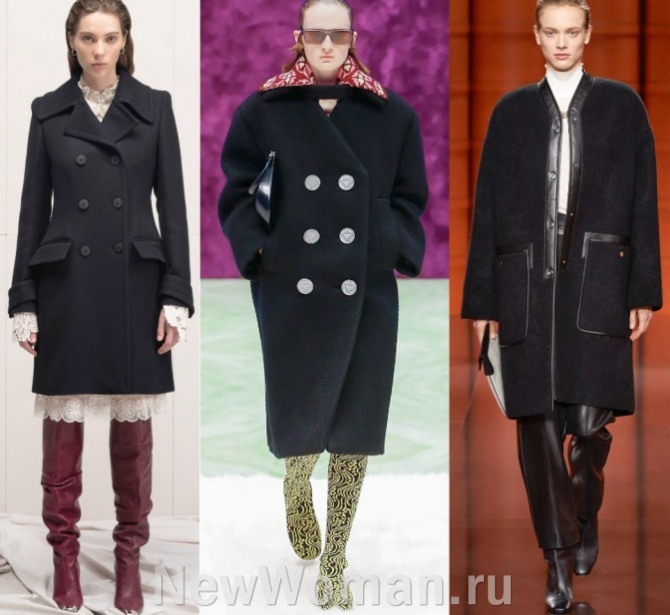  какие женские пальто черного цвета модные в 2022 году