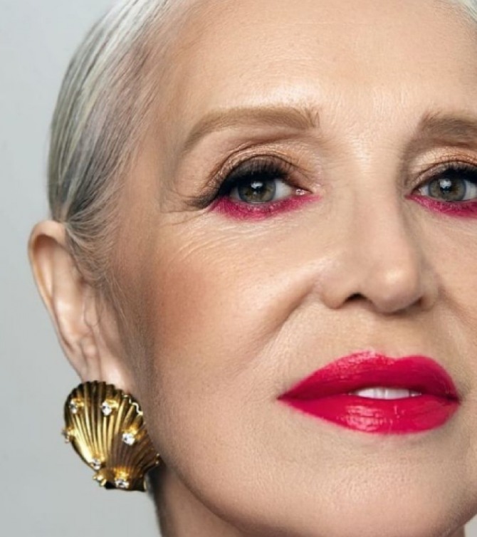 красивый новогодний макияж для элегантных женщин за 55 лет