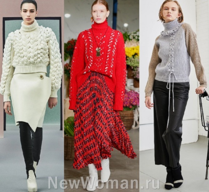 юбка плюс свитер - новые образы от мировых дизайнеров на 2022 год