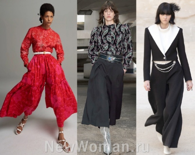 брюки палаццо или юбка-брюки - модные фасоны 2022 года, тренды от известных дизайнеров
