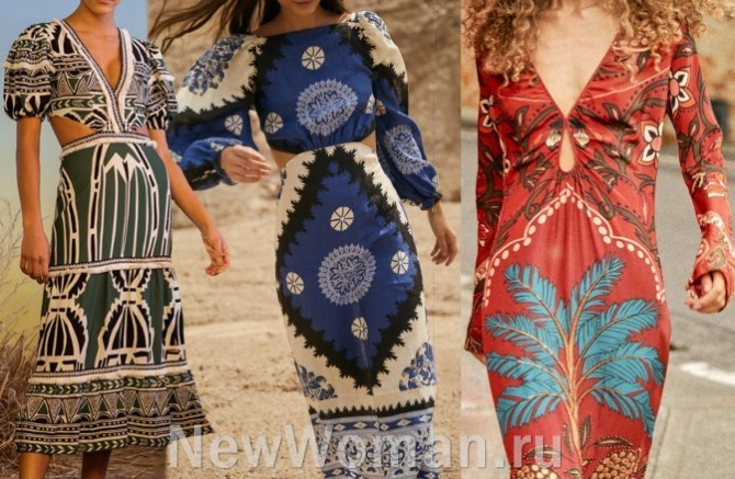 горячий тренд моды на дамские платья 2022 года - на зиму, весну, лето и осень - это вырезы на талии и животе
