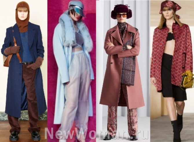 европейская мода: с какими головными уборами носить стильные женские пальто сезона осень-зима 2021-2022 - луки показов мод
