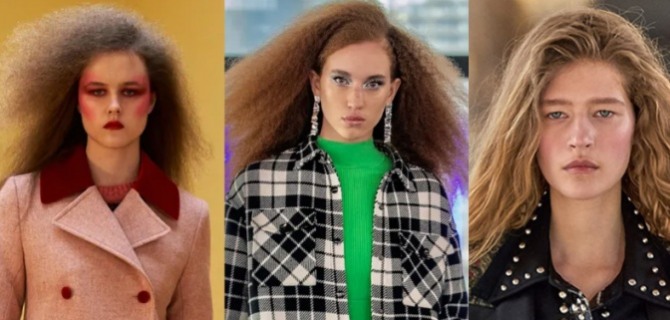 модная тенденция для длинных волос на сезон осень-зима 2021-2022 - пышная грива