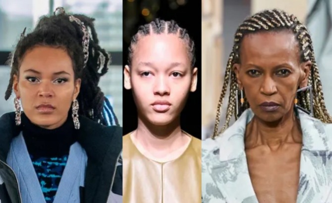 африканские косички - модный тренд для длинных волос сезона осень-зима 2021-2022