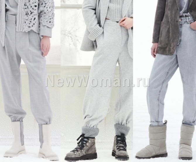 топовые сапоги и женские ботинки 2022 года на зимний сезон - тренды от итальянского модного дома Brunello Cucinelli (Брунелло Кучинелли)