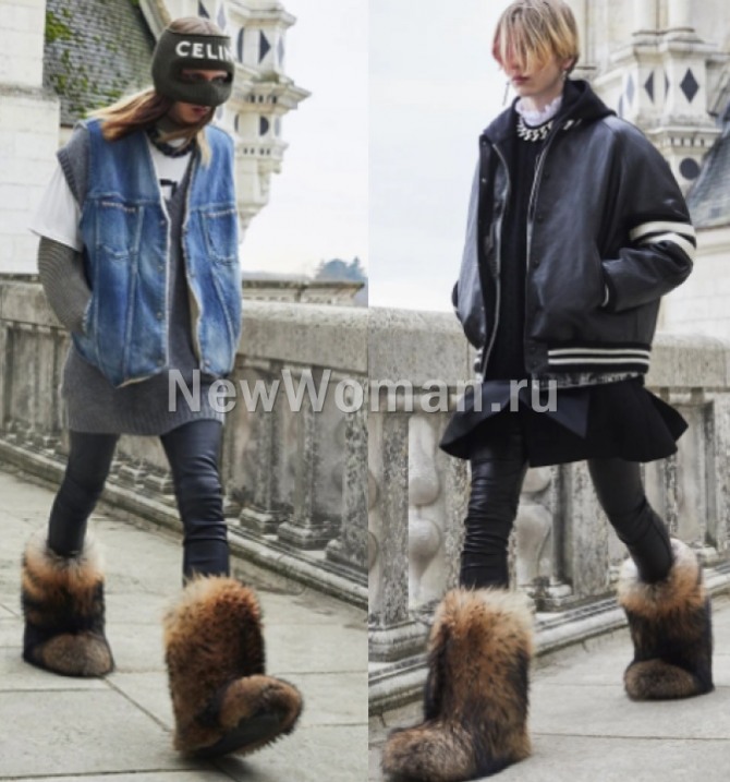 модные унты 2022 года из пушистого меха - зимняя уличная обувная молодежная мода для морозной зимы
