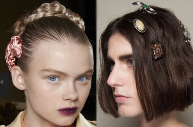 модный тренд для новогодних вечерних причесок 2022 - старинные кольца в волосах