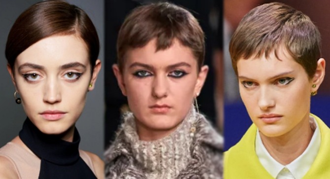 короткие стрижки с челками от модного дома Christian Dior - женские тренды для волос сезона Весна-Лето 2022