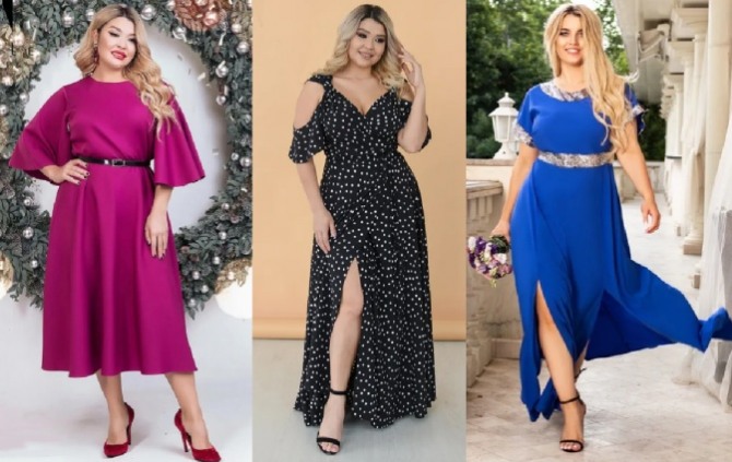 красивые платья для особого случая на моделях plus-size - актуальное на сезон 2021-2022