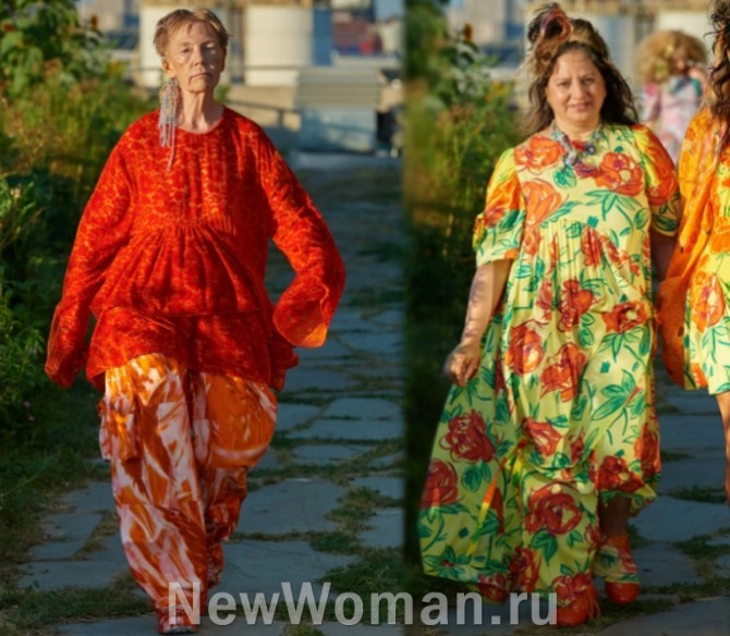 яркие летние образы из коллекций весна-лето 2022 для женщин в возрасте 55,60,65,70,75 лет
