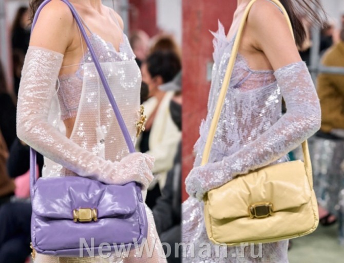 сумки кросс-боди из дутого нейлона - тренды 2023 года от итальянского бренда Bottega Veneta