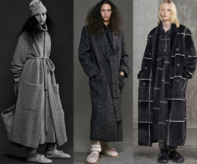 женские демисезонные модные пальто мидакси на 2023 год - фото из коллекции Joseph (Лондонская неделя моды)