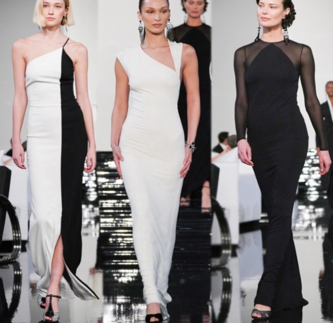 стильные платья для особого случая в строгой черно-белой палитре - тренды 2023 года