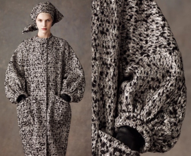 вязаное женское демисезонное пальто из шерсти домашнего животного альпака - коллекция пальто Max Mara Atelier (Италия) на 2023 год