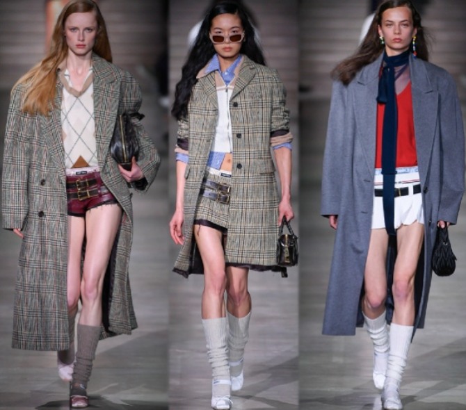 шестяные пальто от бренда Miu Miu (Парижская неделя моды) сезона весна и осень 2023 года