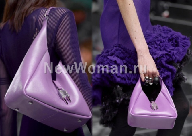 сумки 2023 года пастельно-фиолетового цвета - Givenchy (Парижская неделя моды)