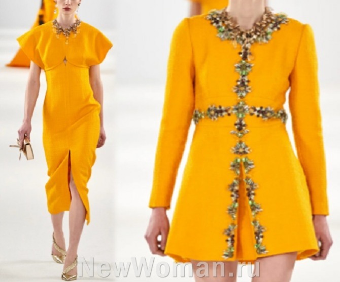 нарядные платья 2023 года желтого цвета