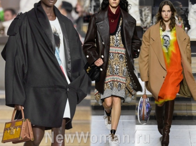 женские люксовые плащи 2023 года от французского бренда Louis Vuitton (Парижская неделя моды)