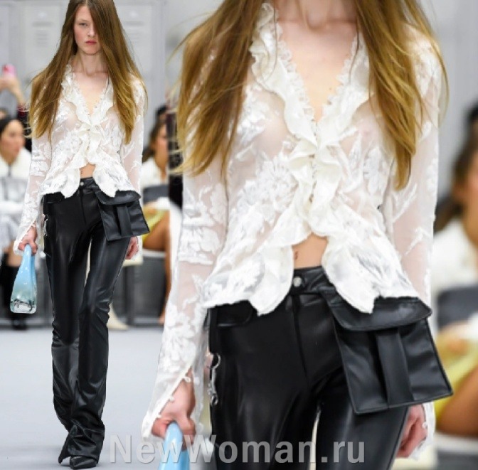 Блузки 2023 года - 12 тенденций и 201 фото с модных показов