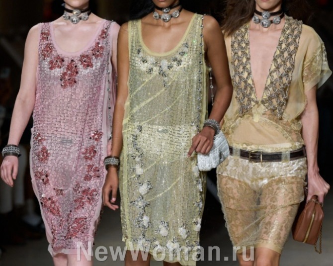 роскошные прозрачные платья из сетки - с инкрустацией, вышивкой и аппликациями из кристаллов