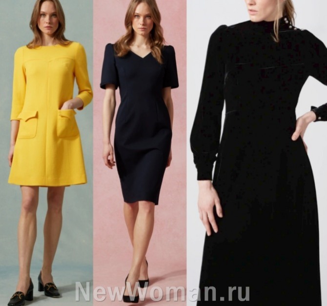 в каком платье ходить на работу в 2023 году - черные и желтые варианты