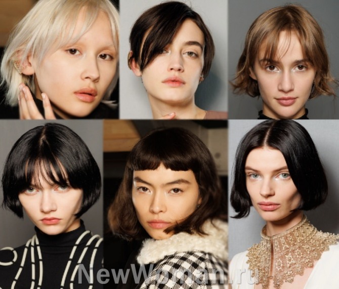 прически и стрижки 2023 для женских волос средней длины - показ Christian Dior (Парижская неделя моды)