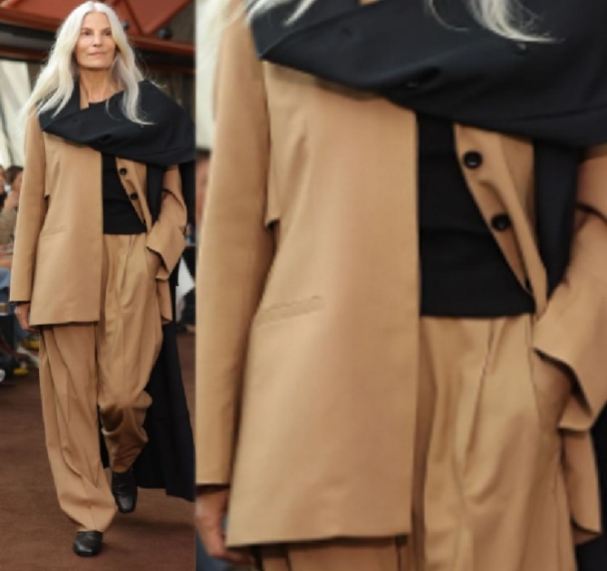 элегантный костюм цвета кэмел для женщины 60, 65, 70, 75 лет - Esse AUSTRALIA RESORT 2023