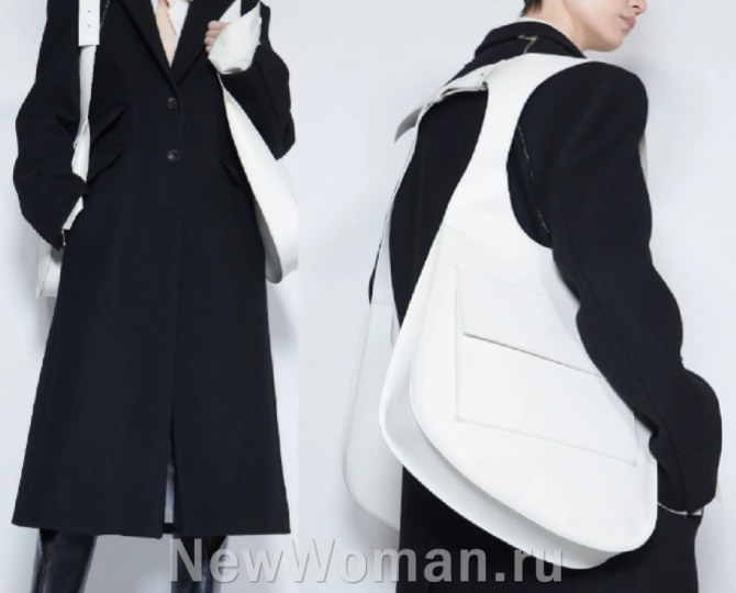 женская плечевая сумка-вьюк на две стороны