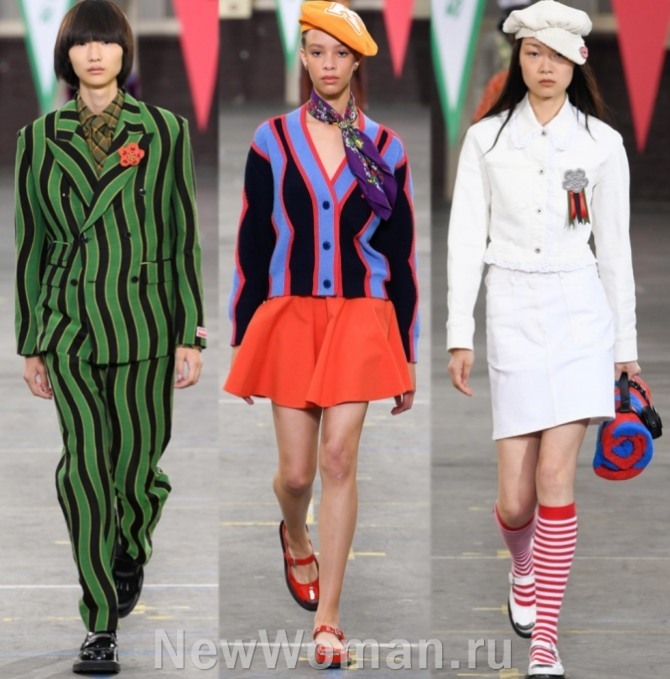 модные костюмы для девушек сезона весна-лето 2023 от модного дома Kenzo Spring 2023 (Парижская Неделя моды)