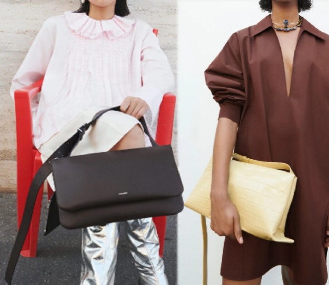 главные тенденции в моде на женские сумки 2023 года - деловая сумка мессенджер