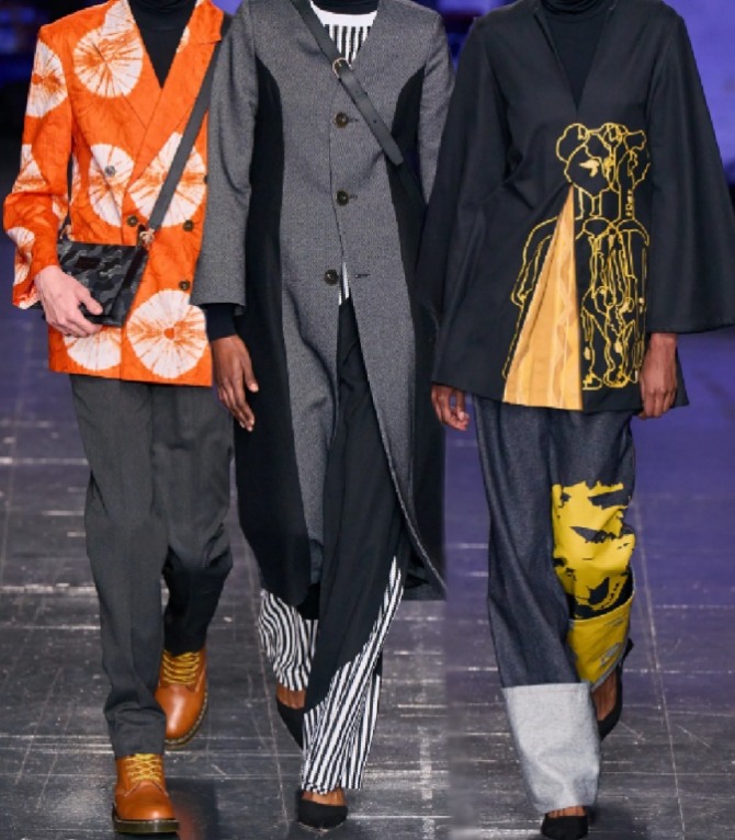 идеи сочетаемости женских брюк 2023 года с другими частями гардероба - образы в восточном стиле от бренда Labrum London
