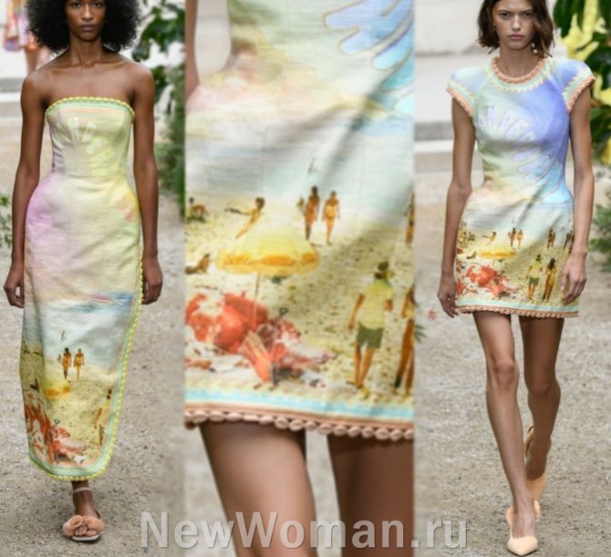 летние платья 2023 года с плакатным принтом - Zimmermann RTW Spring 2023, Парижская Неделя моды