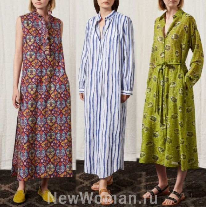 простые фасоны летних платьев из хлопка и полистера для пожилых женщин - мода 2023 года