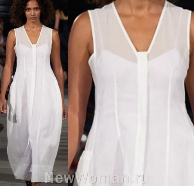 белое летнее шифоновое платье в пол без рукавов на полную фигуру