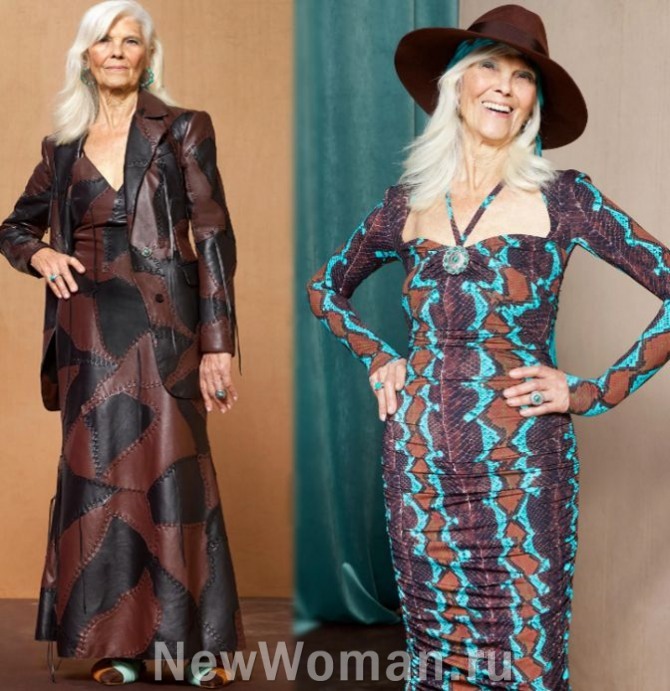 модные современные модели платьев 2024 для пожилых женщин 65-70 лет из Италии - модный показ Roberto Cavalli (Италия), PRE-FALL 2023