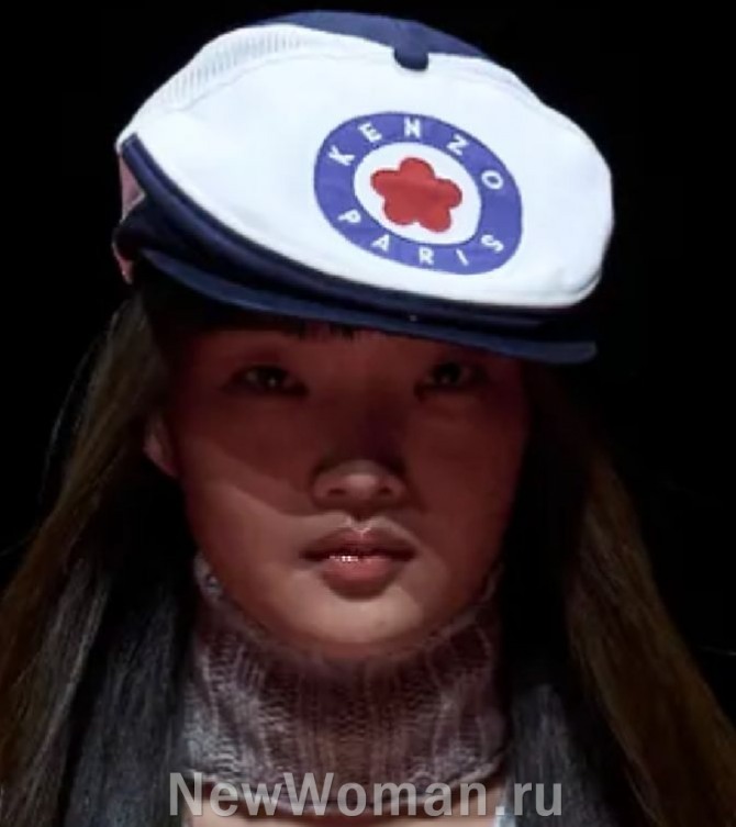 дизайнерская женская плоская кепка в спортивном стиле с логотипом бренда Kenzo (Франция, Париж)