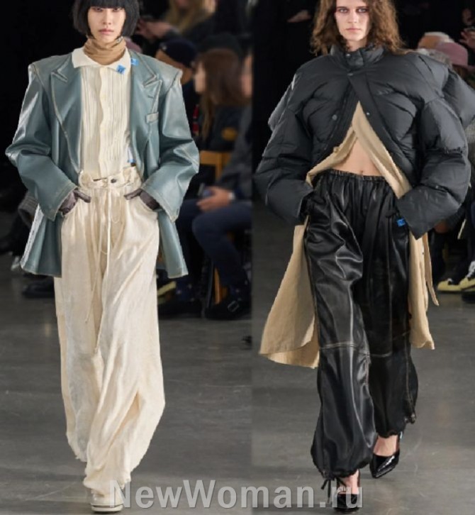 широкие женские брюки шальвары 2024 года