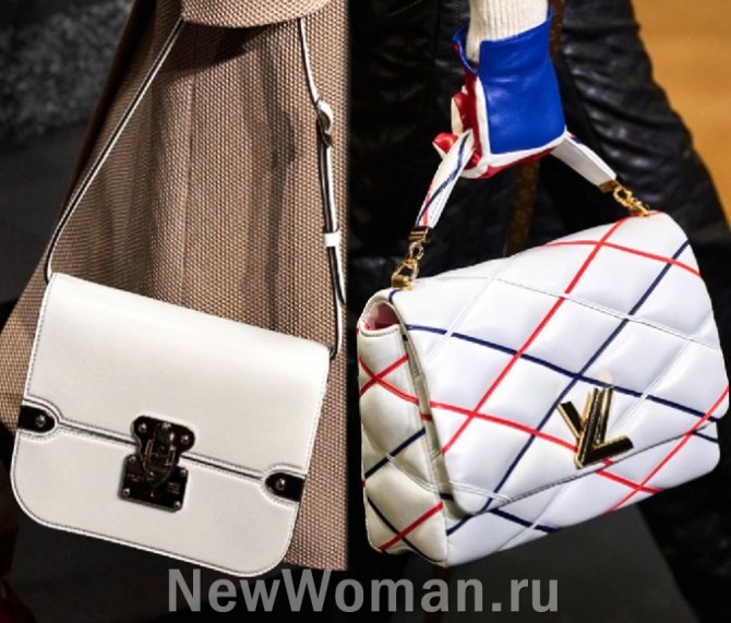 самые модные модели дамских сумок белого цвета на весну 2024 года от модного дома Louis Vuitton, FALL 2023 READY-TO-WEAR, Франция