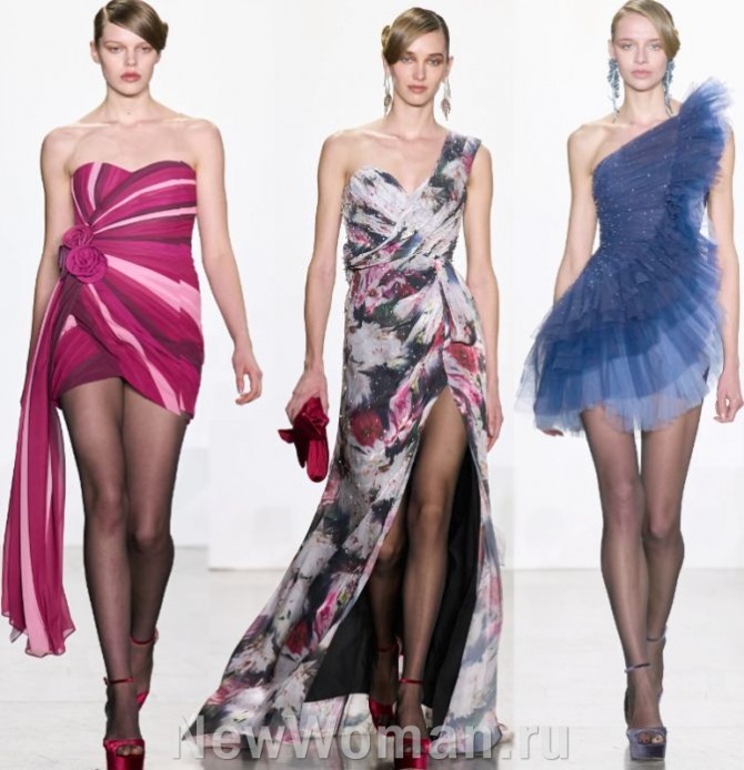 модели модных вечерних летних палтьев 2024 года от бренда Badgley Mischka (Нью-Йорк), FALL 2023 READY-TO-WEAR