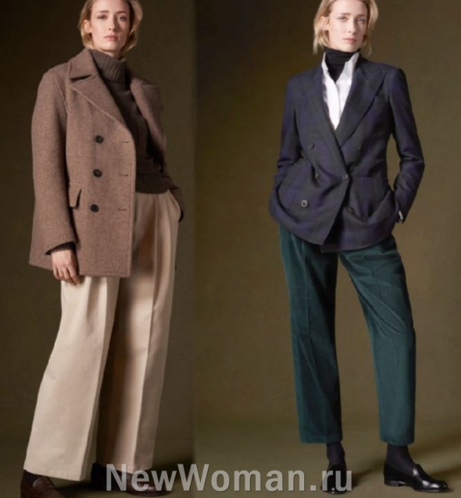 женские модные брюки в кэжуал стиле на сезон осень-зима 2024 года