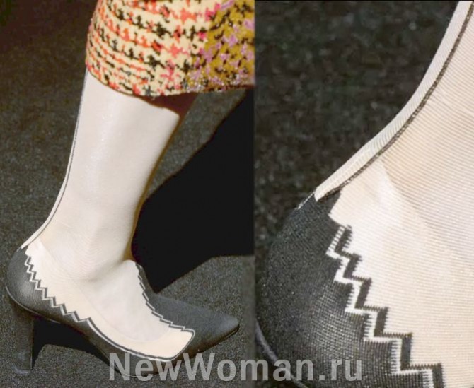 туфли-чулки от кутюр высокая мода 2024 - Jean Paul Gaultier (Жан-Поль Готье), Fall 2023 Couture Collection, Франция