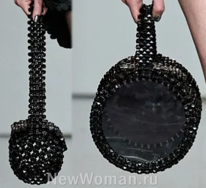 вечерние женские сумки черного цвета тренды 2024, сумка-мешочек, сумка-коробка круглой формы, плетеные сумки с металлическим декором